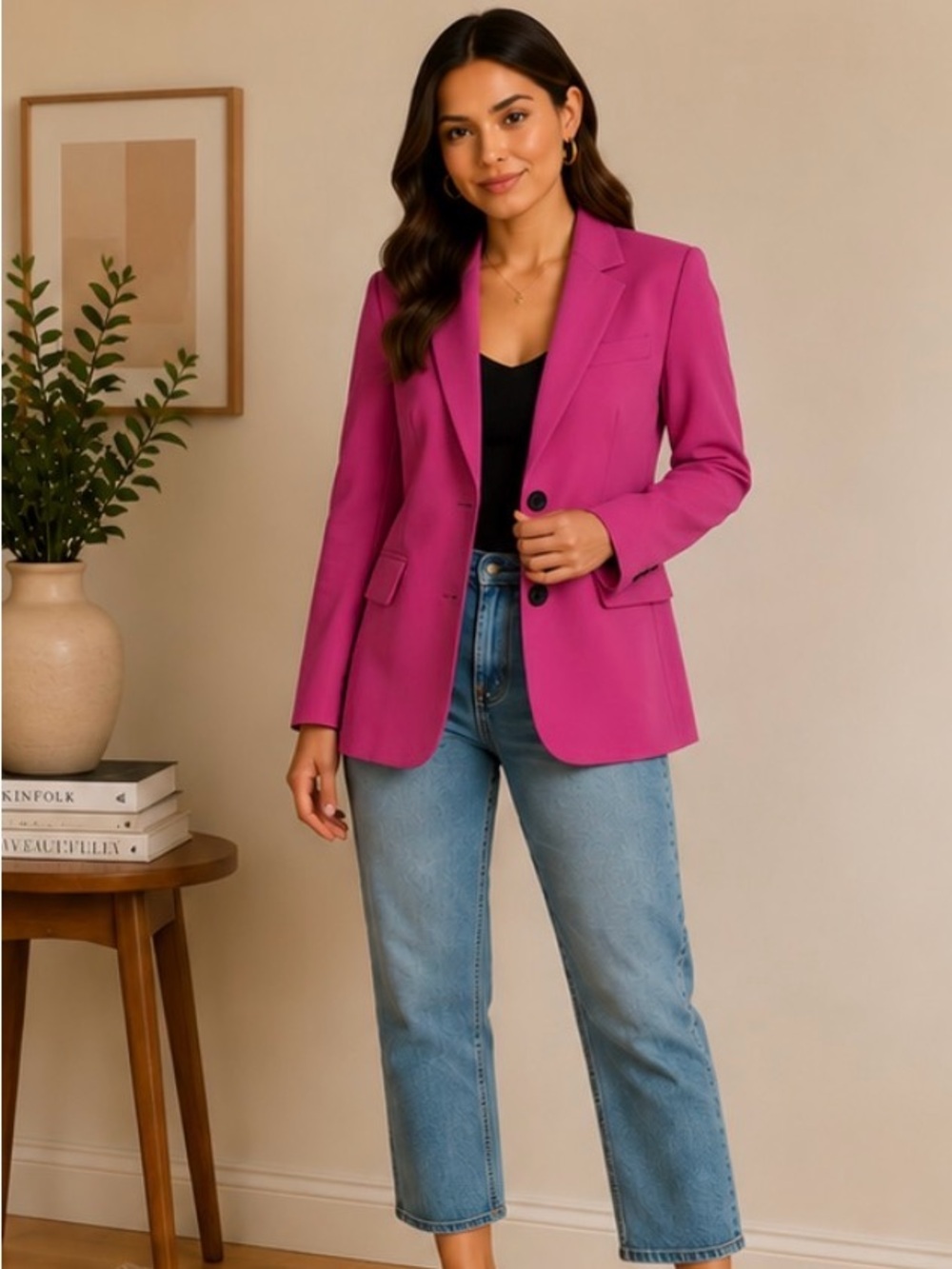 Dynamite Pink Tailored Blazer